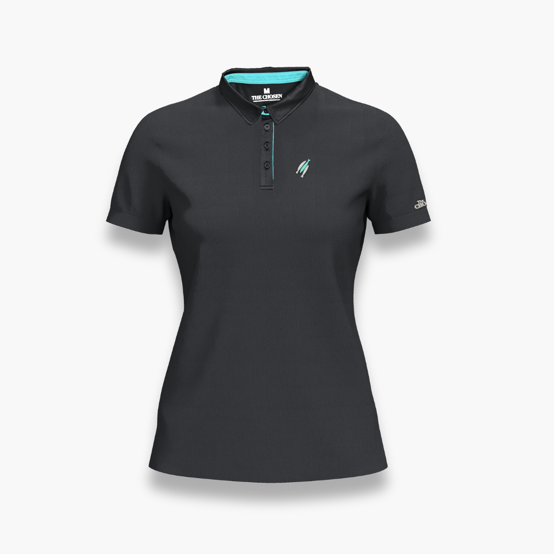 The Chosen Black + Teal Polos