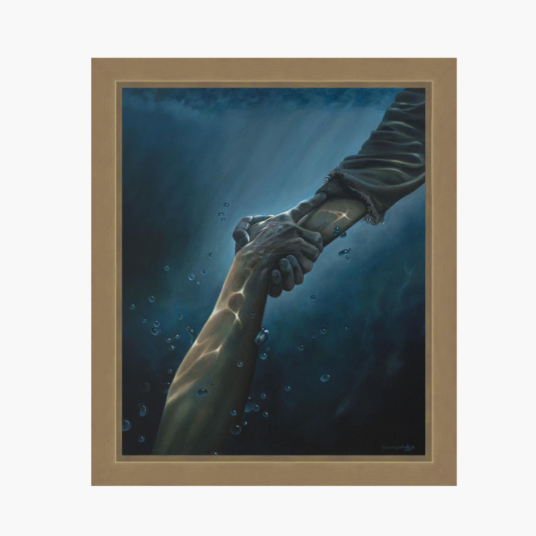 "Don't Let Me Go" Framed Art Gold