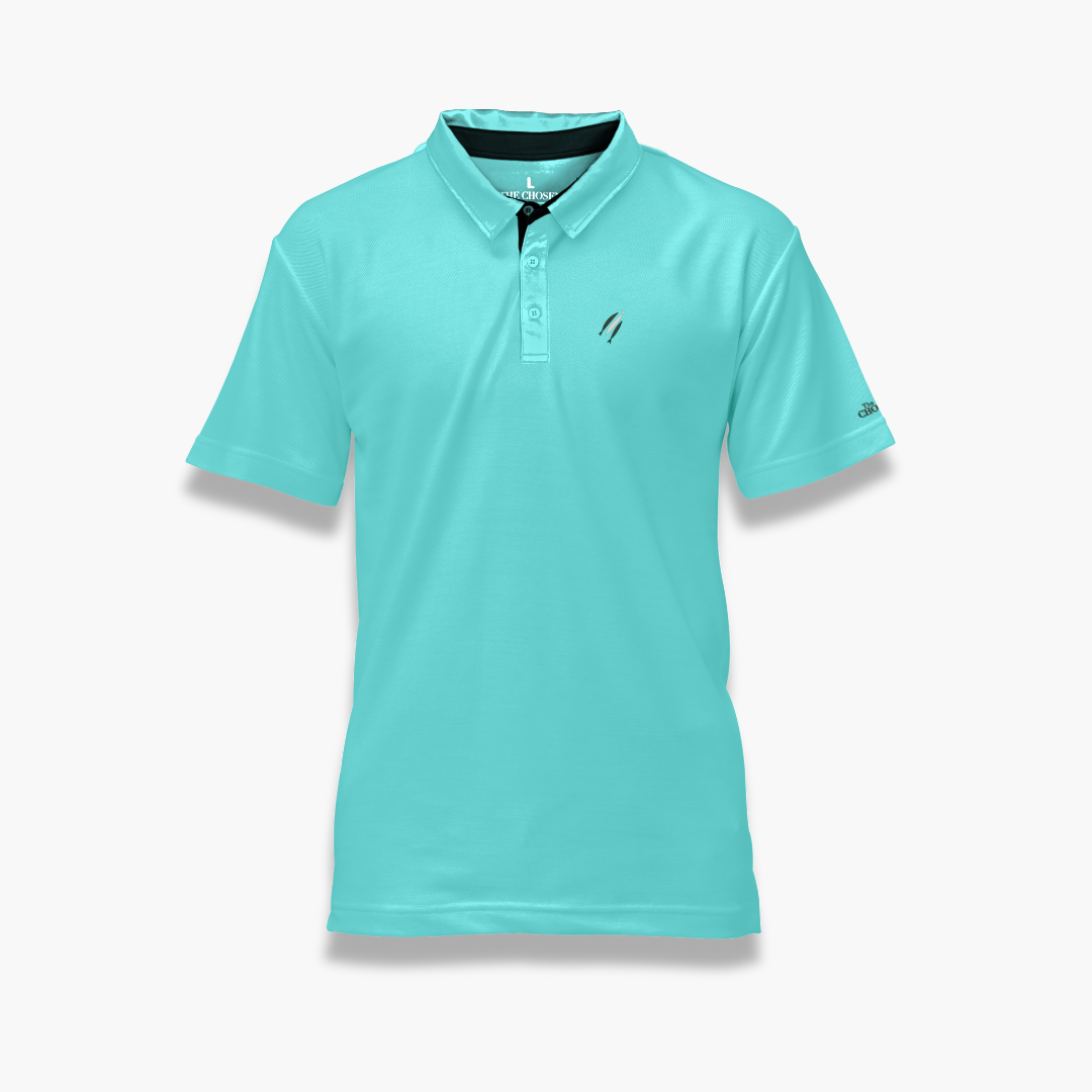 The Chosen Black + Teal Polos
