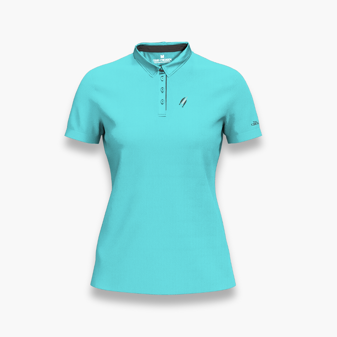 The Chosen Black + Teal Polos
