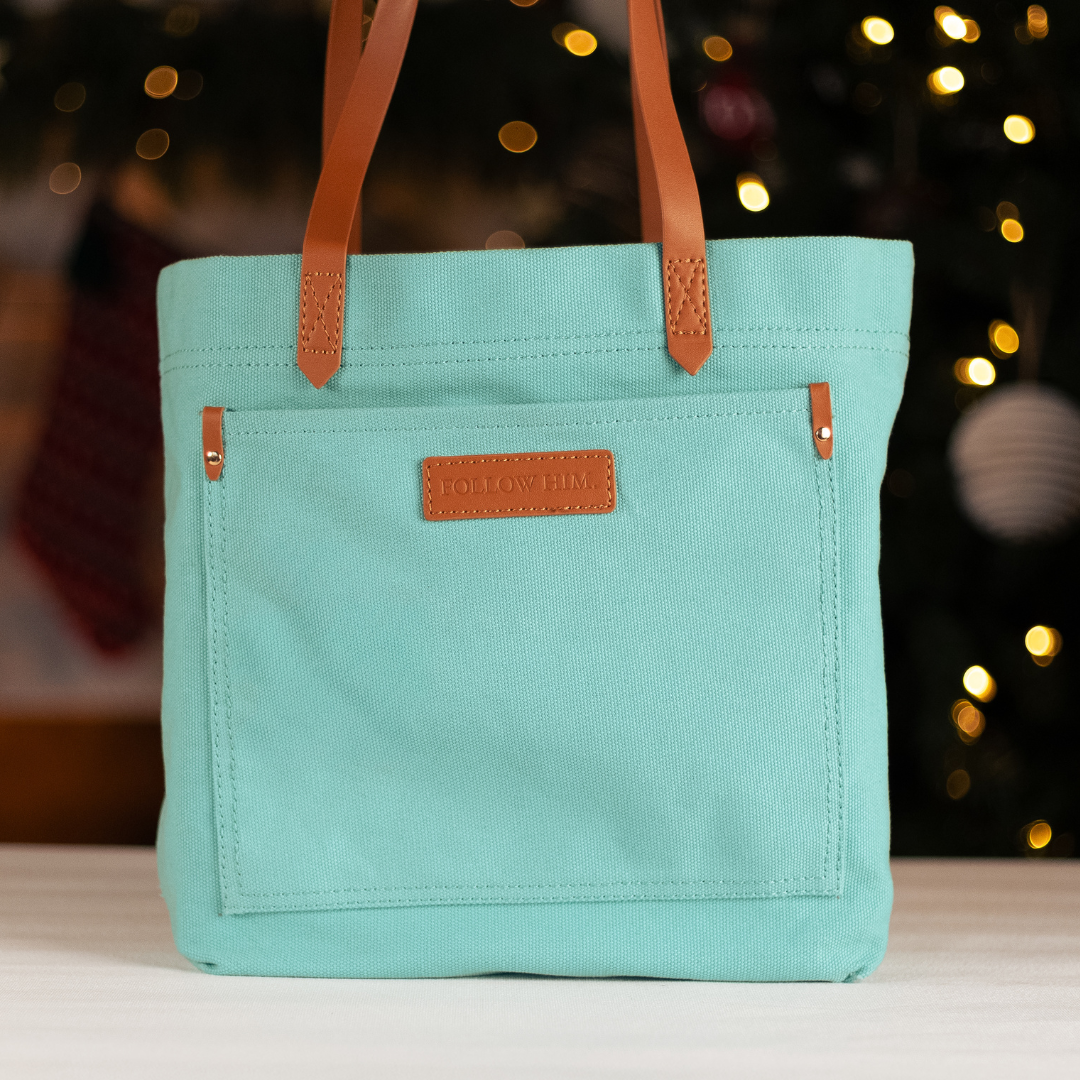 Follow Him Tote Bag