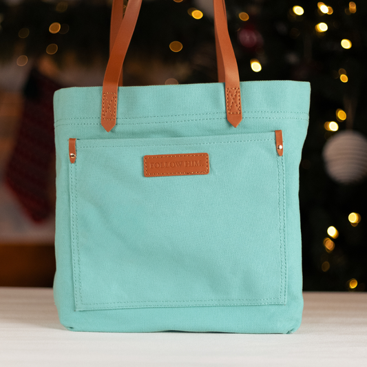 Follow Him Tote Bag